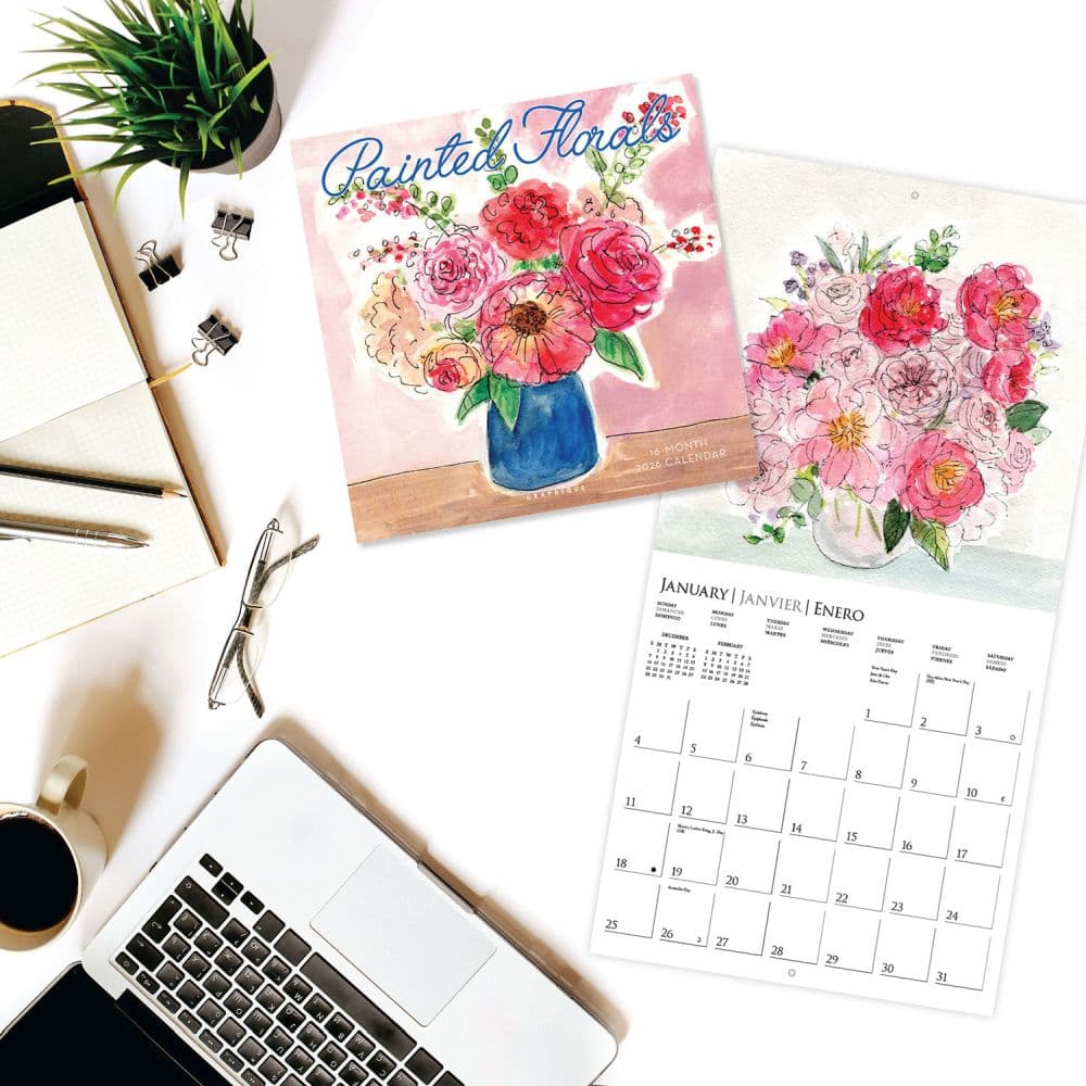 Painted Florals 2026 Wall Calendar Fourth Alternate Image