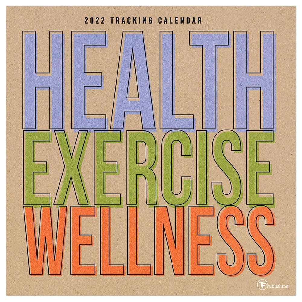 Health And Wellness Fitness Tracker 2022 Wall Calendar - Calendars.com