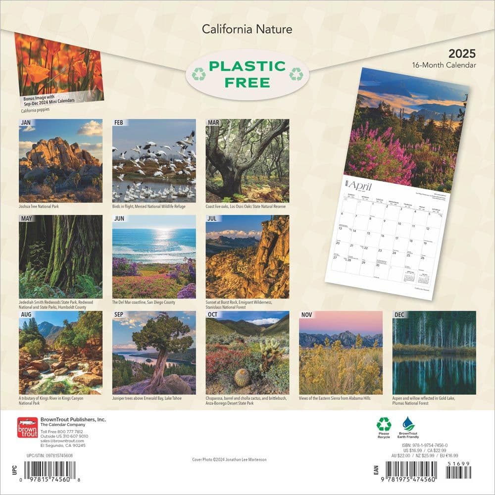 California Nature 2025 Wall Calendar First Alternate Image