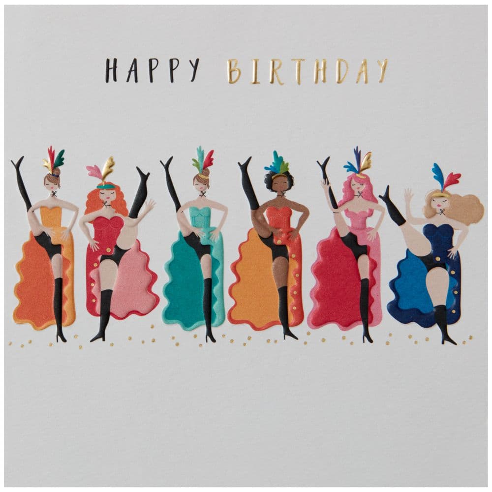 Can-Can Girls Birthday Card - NIQUEA.D