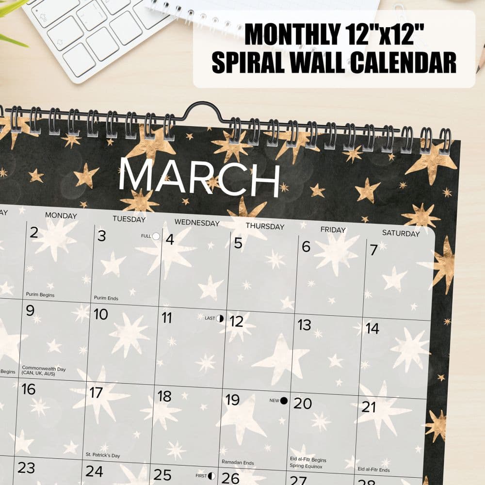 Starry Night Spiral Art 2026 Wall Calendar Third Alternate Image