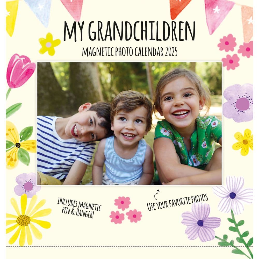 My Grandchildren Photos Magnetic 2025 Wall Calendar Main Image