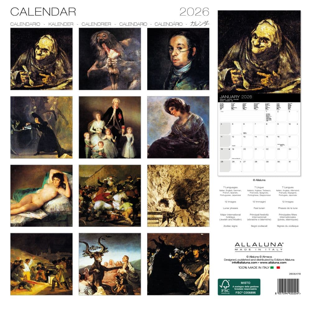 Goya 2026 Wall Calendar First Alternate Image