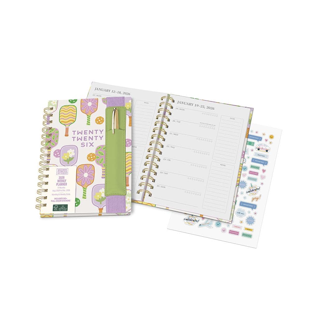 Pickleball Rally Oliver 2026 Planner Sixth Alternate Image