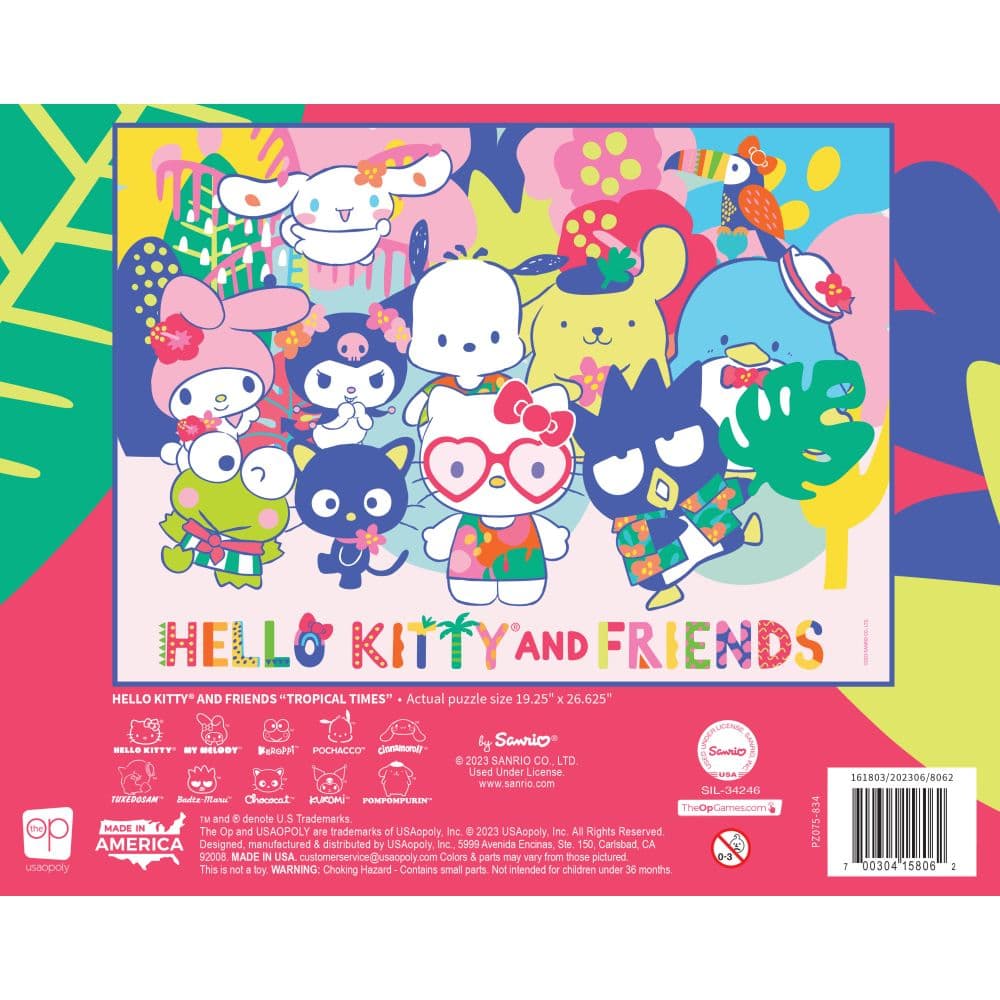 Hello Kitty Tropical 1000 Piece Puzzle Eighth Alternate Image