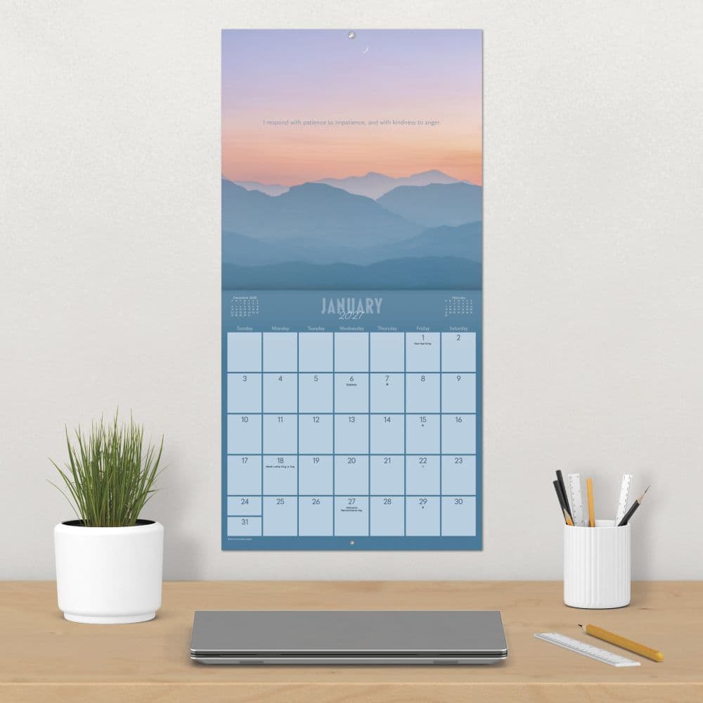 Calming Affirmations 2027 Wall Calendar Fourth Alternate Image