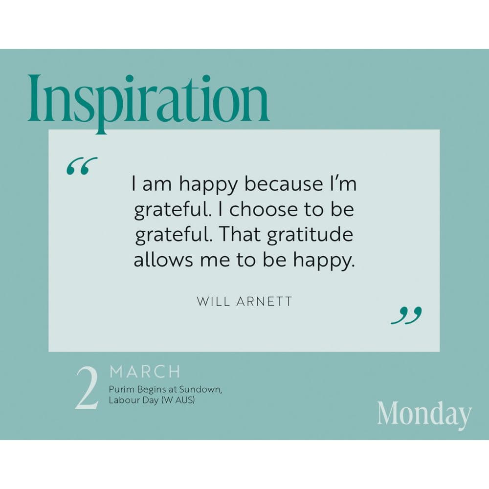 Year of Gratitude 2026 Desk Calendar Second Alternate Image