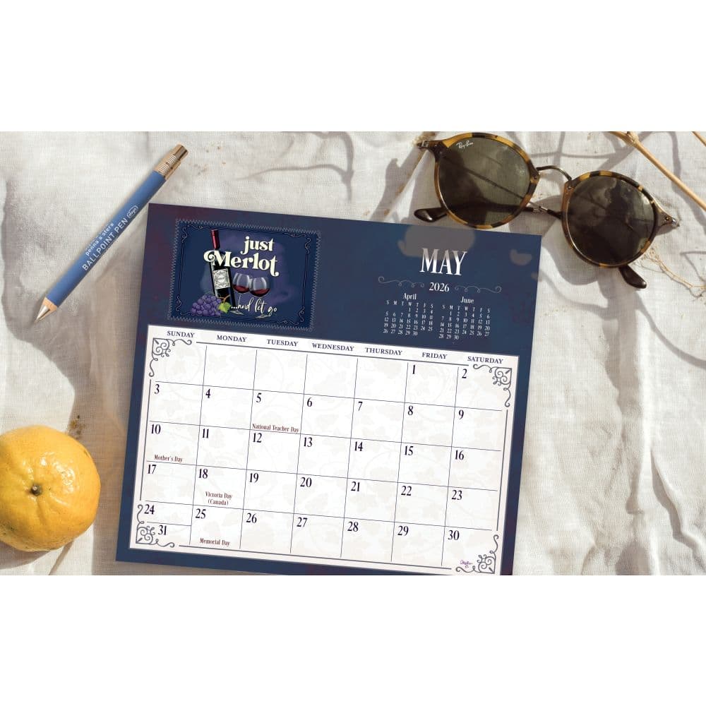Wine by Mollie B 2026 Magnetic Calendar Second Alternate Image