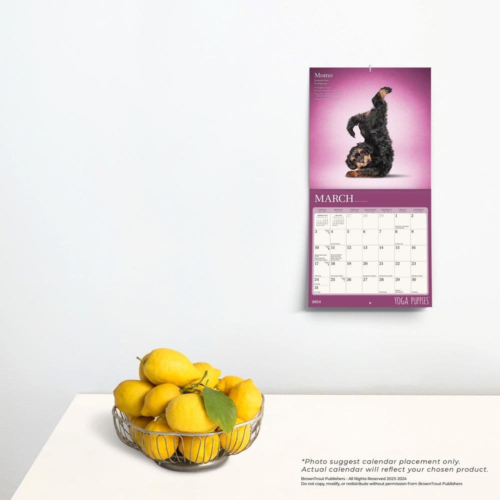 Yoga Puppies 2024 Mini Wall Calendar Third Alternate Image width=&quot;1000&quot; height=&quot;1000&quot;