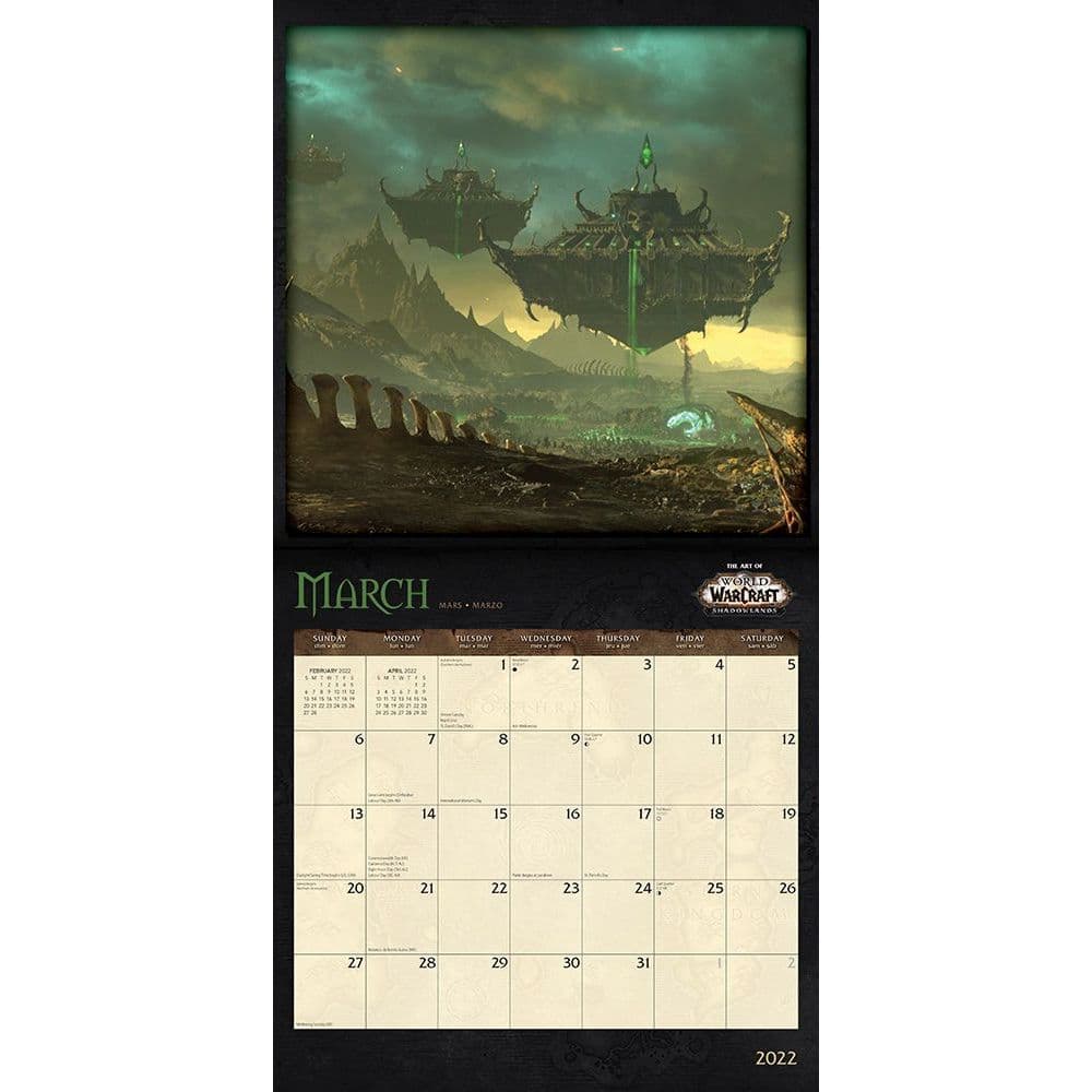 World Of Warcraft 2022 Wall Calendar - Calendars.com