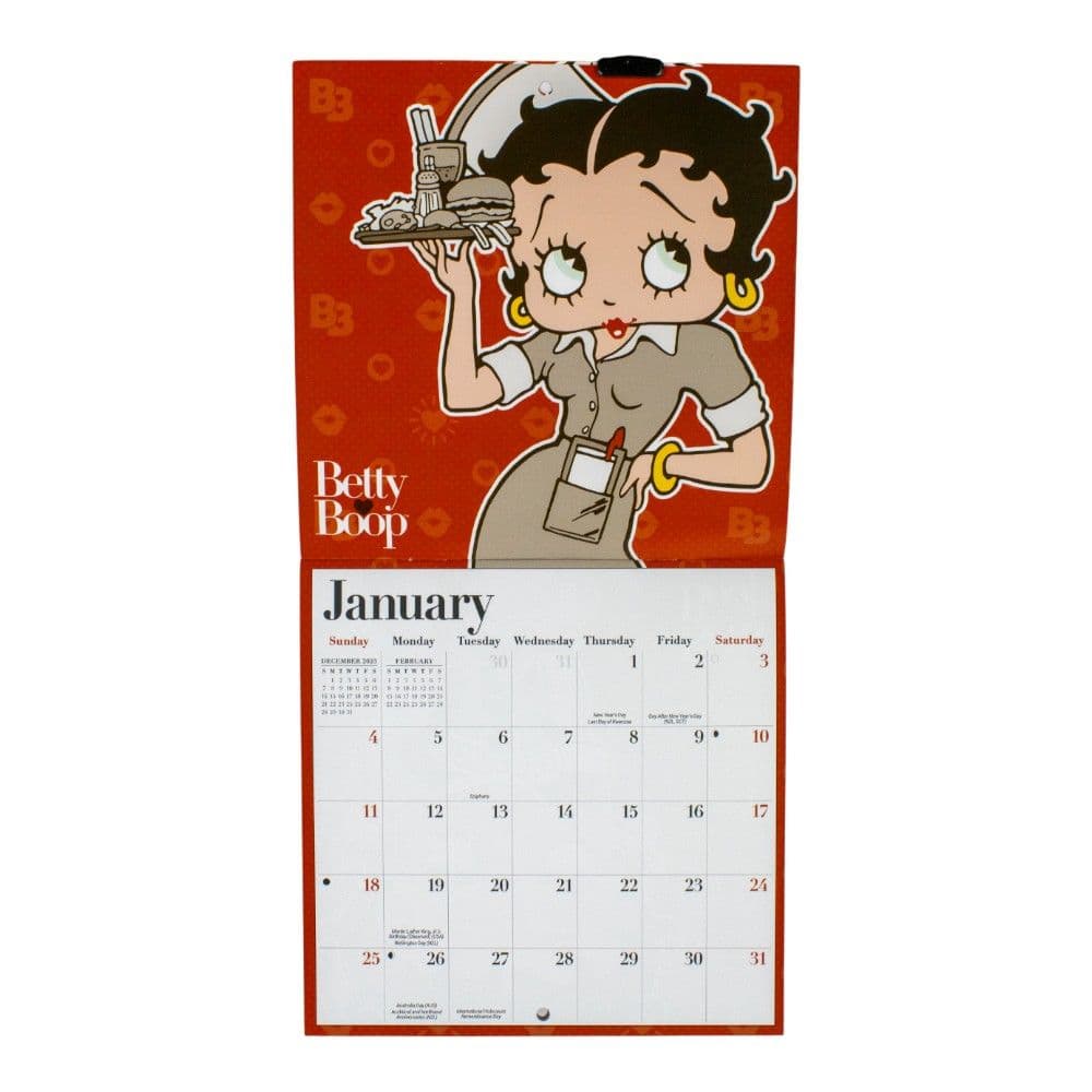 Betty Boop 2026 Mini Wall Calendar Third Alternate Image