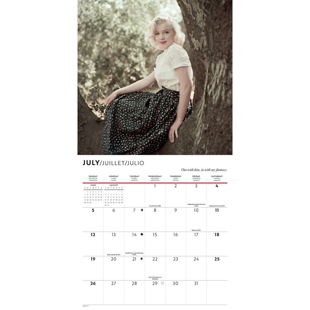 Marilyn Monroe Black and White 2026 Mini Wall Calendar Third Alternate Image