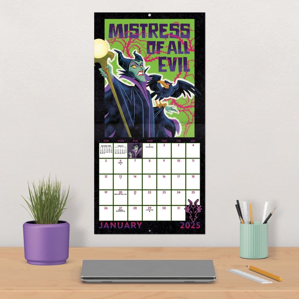 Disney Villains 2025 Wall Calendar Alt4