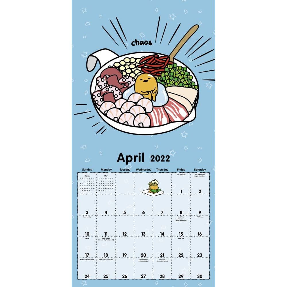 Gudetama 2022 Wall Calendar - Calendars.com