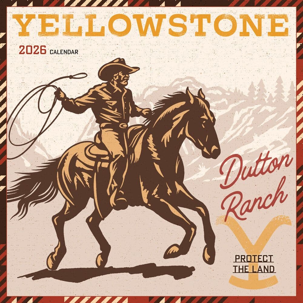 Yellowstone TV 2026 Mini Wall Calendar Main Product Image