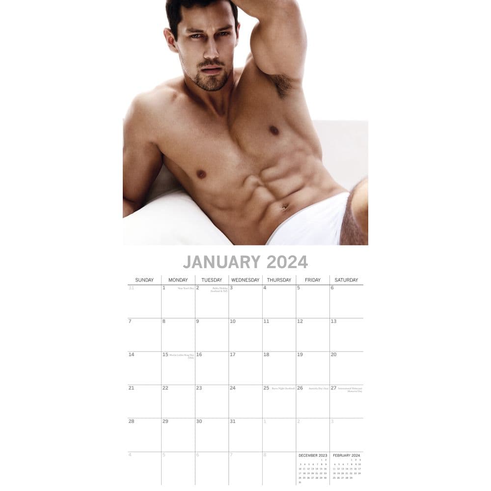 Hot Shirtless Men 2025 Wall Calendar