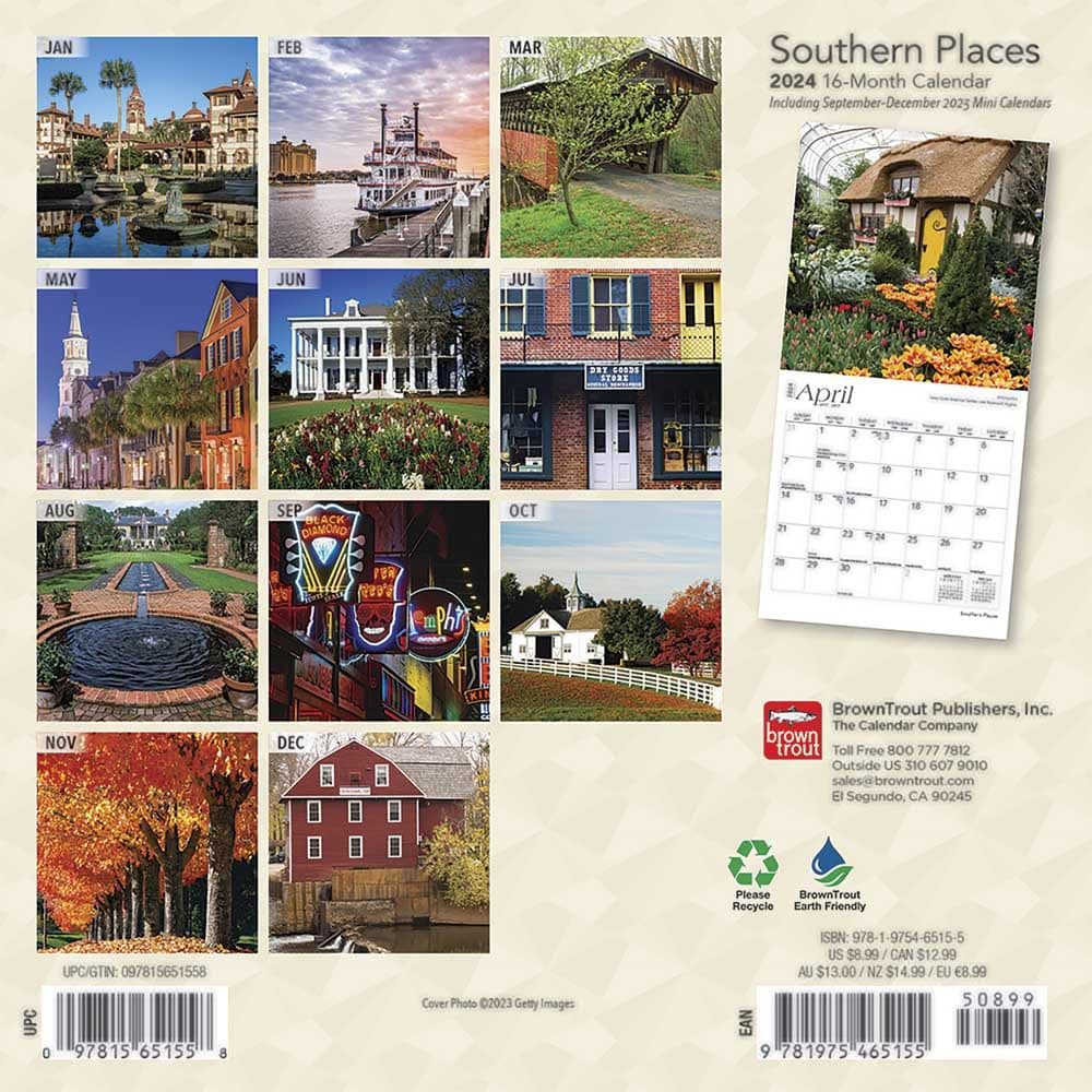 Southern Places 2024 Mini Wall Calendar First Alternate  Image width=&quot;1000&quot; height=&quot;1000&quot;