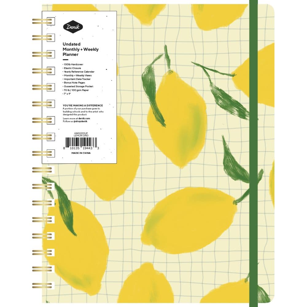 image Lemon Grid Undated Planner