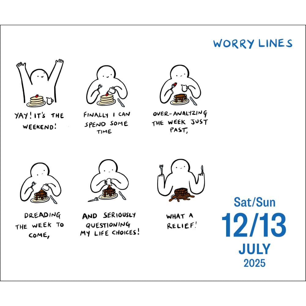 Worry Lines 2025 Desk Calendar