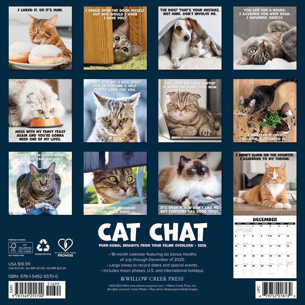 Cat Chat 2026 Wall Calendar First Alternate Image