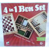 image 4 in 1 Game Set in Wooden Box Main Image