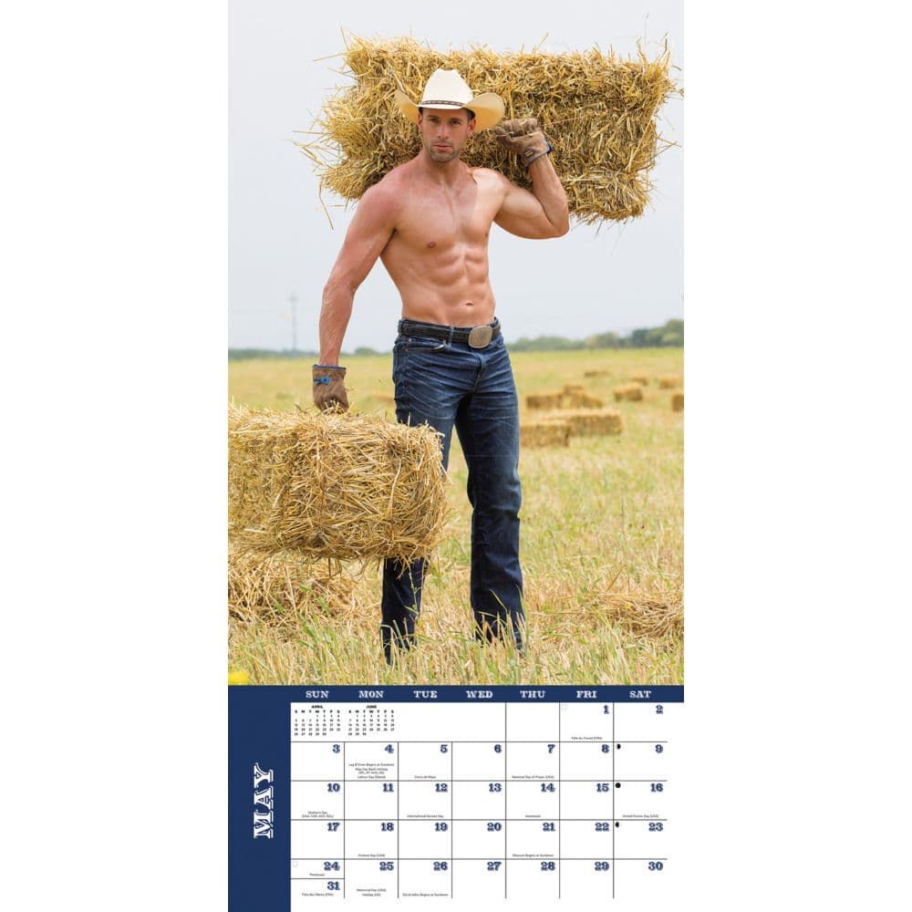 Hot Cowboys 2026 Wall Calendar Third Alternate Image