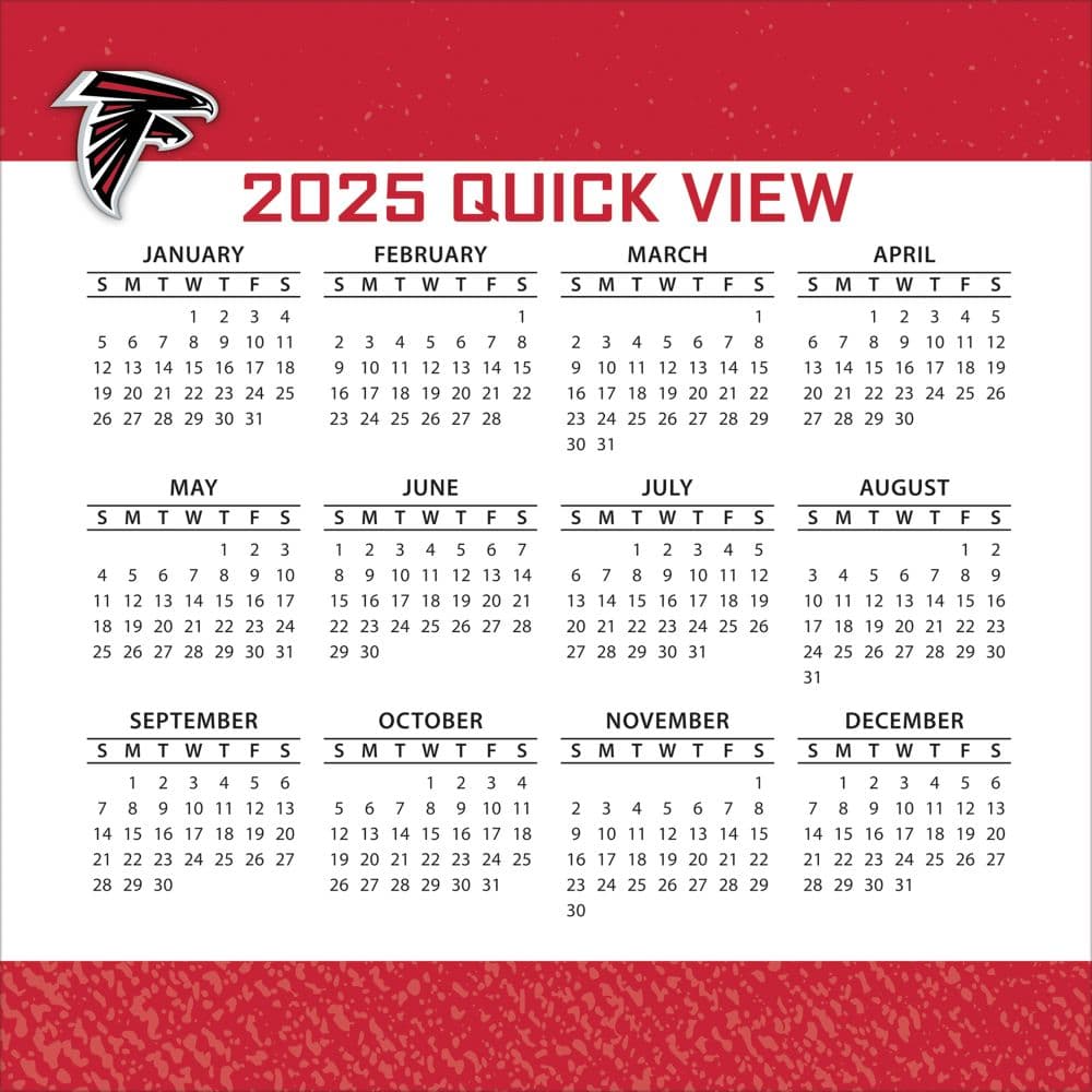 NFL Atlanta Falcons 2025 Desk Calendar Third Alternate Image