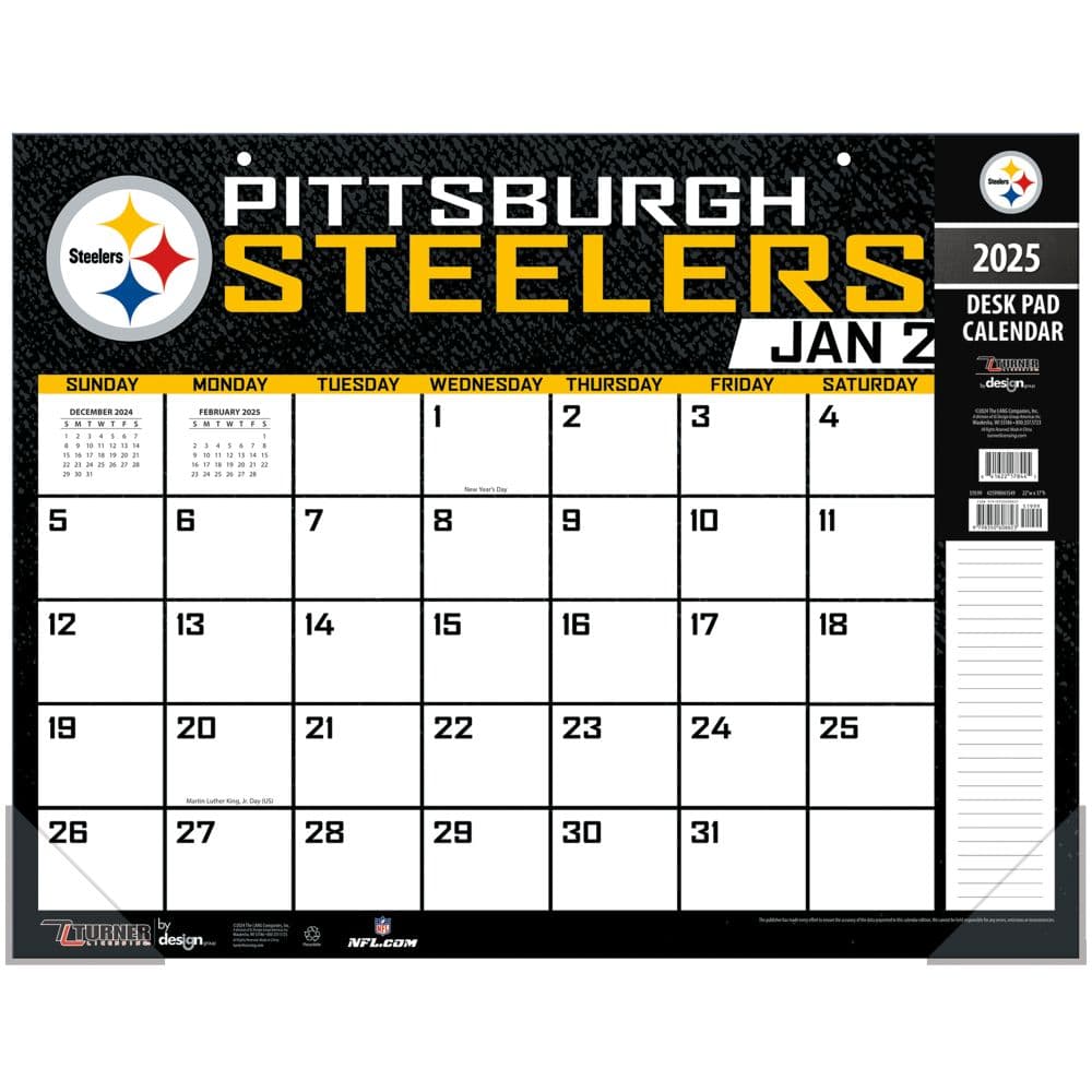 NFL Pittsburgh Steelers 2025 Desk Pad