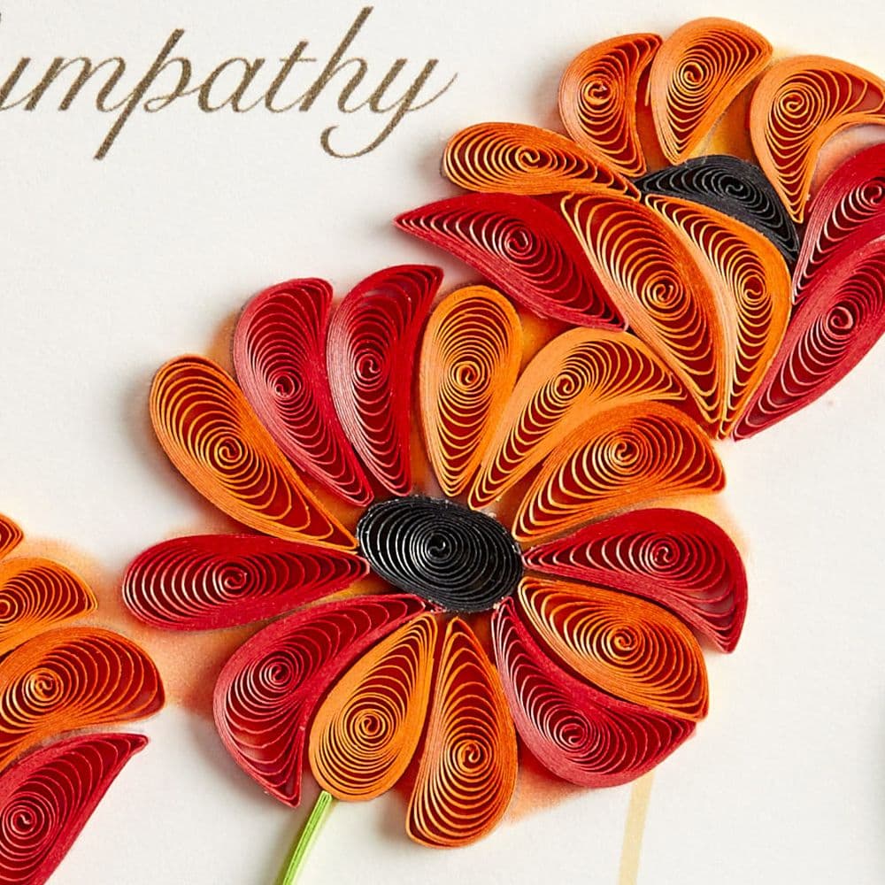 Poppies Quilling Sympathy Card Third Alternate Image width=&quot;1000&quot; height=&quot;1000&quot;