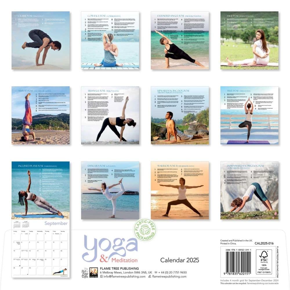 Yoga and Meditation 2025 Wall Calendar First Alternate Image