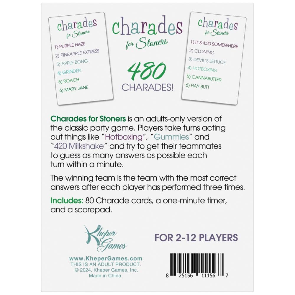 Charades for Stoners Adult Party Game First Alternate Image