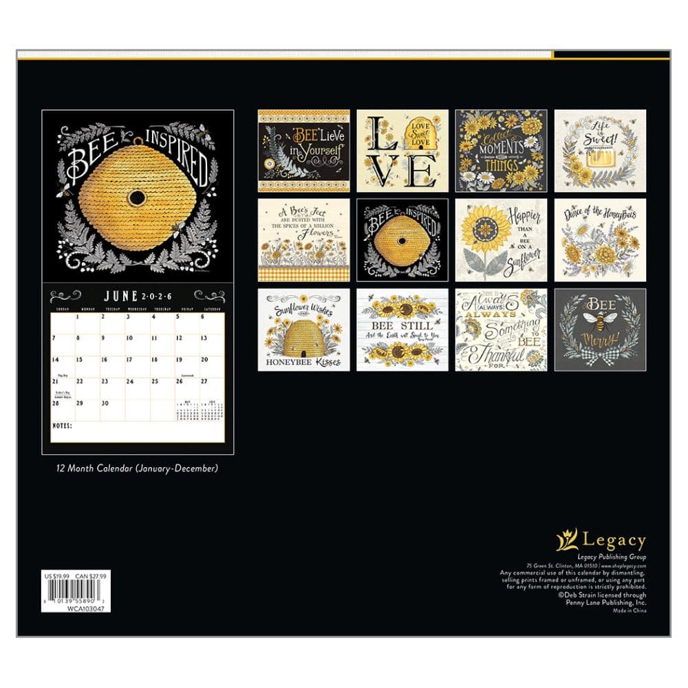 Beeutiful Life by Deb Strain 2026 Wall Calendar First Alternate Image