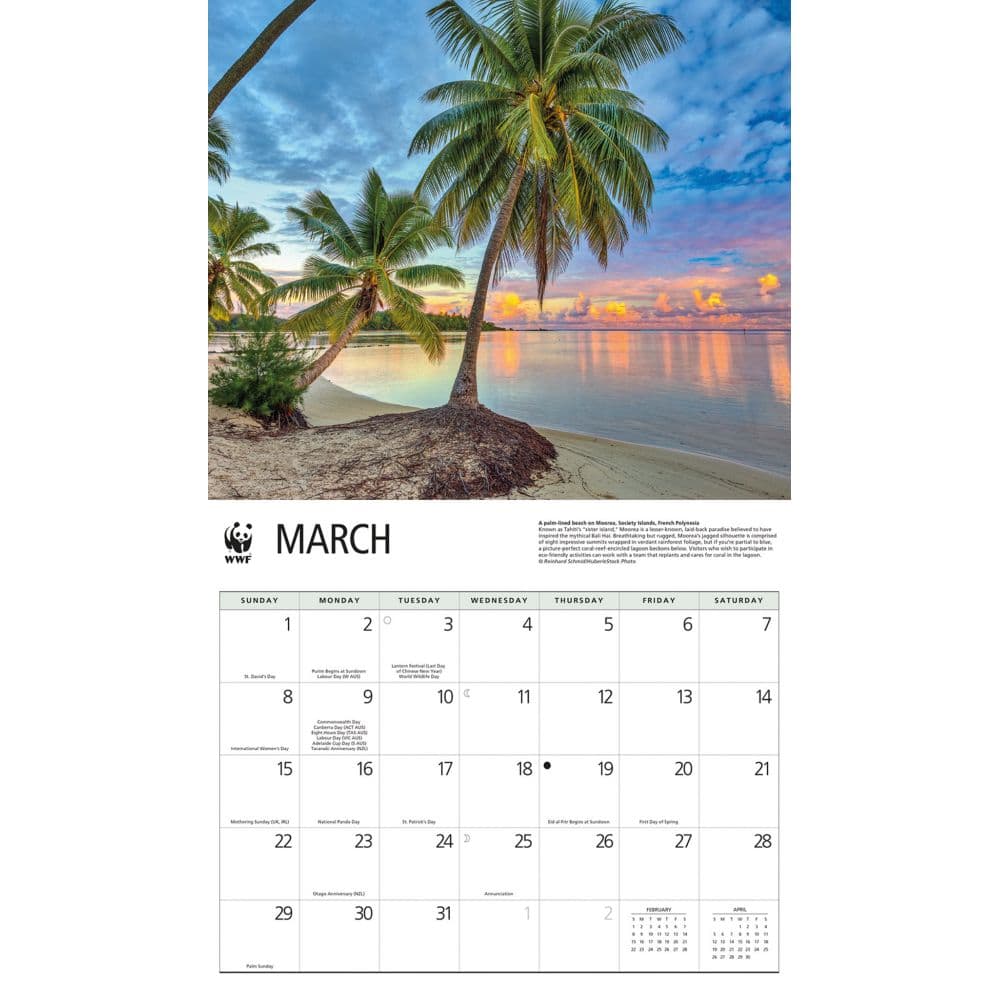 Islands WWF 2026 Wall Calendar Second Alternate Image