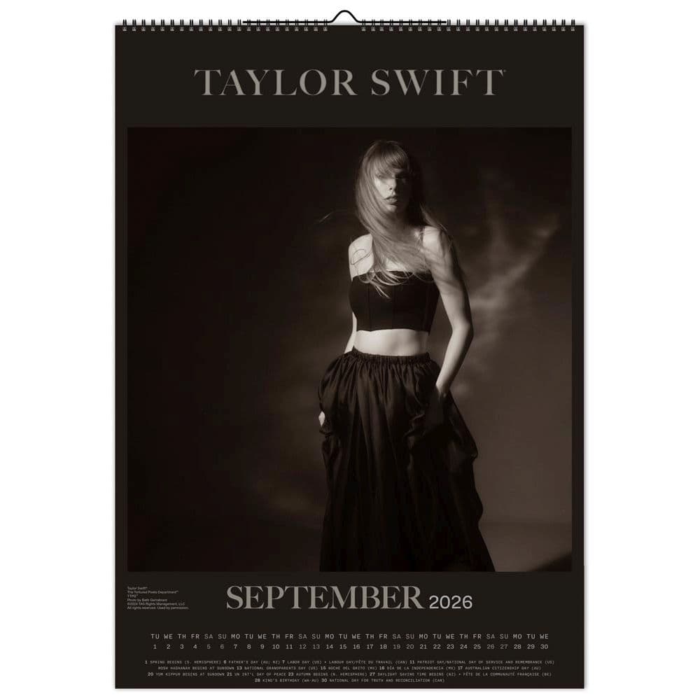 Taylor Swift Poster 2026 Wall Calendar Third Alternate Image