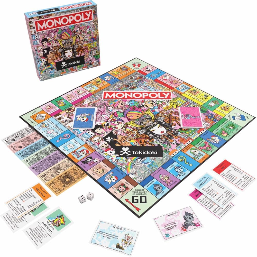 Monopoly Tokidoki Edition Board Game Fourth Alternate Image
