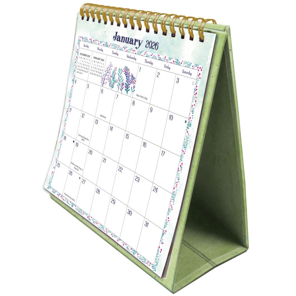 Simply Grateful 2026 Easel Desk Calendar by Debi Hron Main Product Image