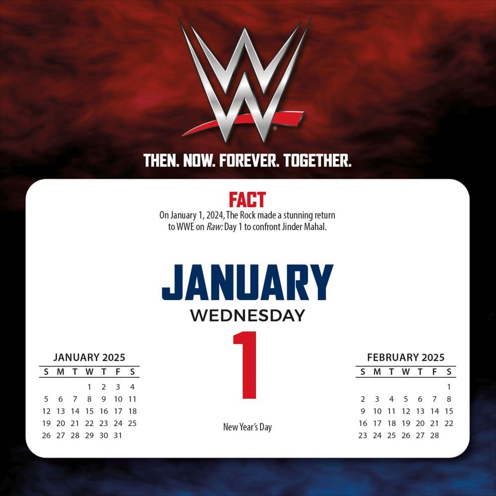 WWE 2026 Desk Calendar Second Alternate Image