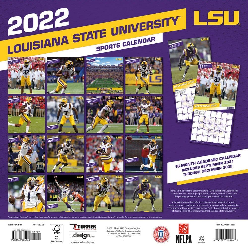 Lsu Tigers 2022 Wall Calendar - Calendars.com