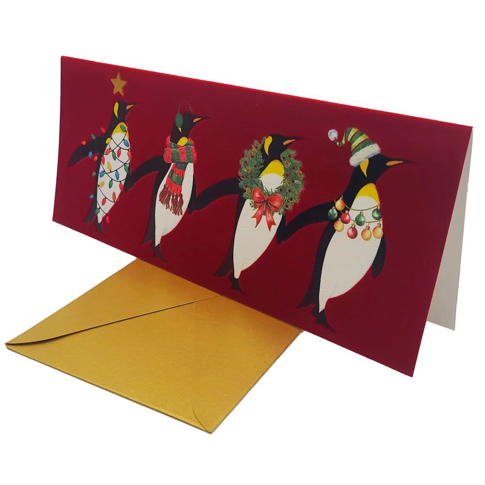 Row of Penguins Christmas Card Alt6