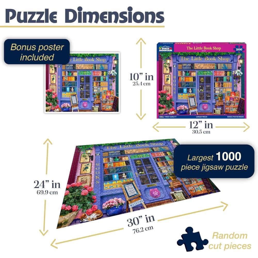 Little Book Shop 1000 Piece Puzzle by Sadi Second Alternate Image
