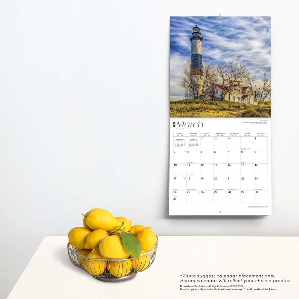 Lighthouses Great Lakes 2024 Wall Calendar Third Alternate Image width=&quot;1000&quot; height=&quot;1000&quot;
