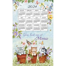 Sweet Kitties 2024 Calendar Tea Towel
