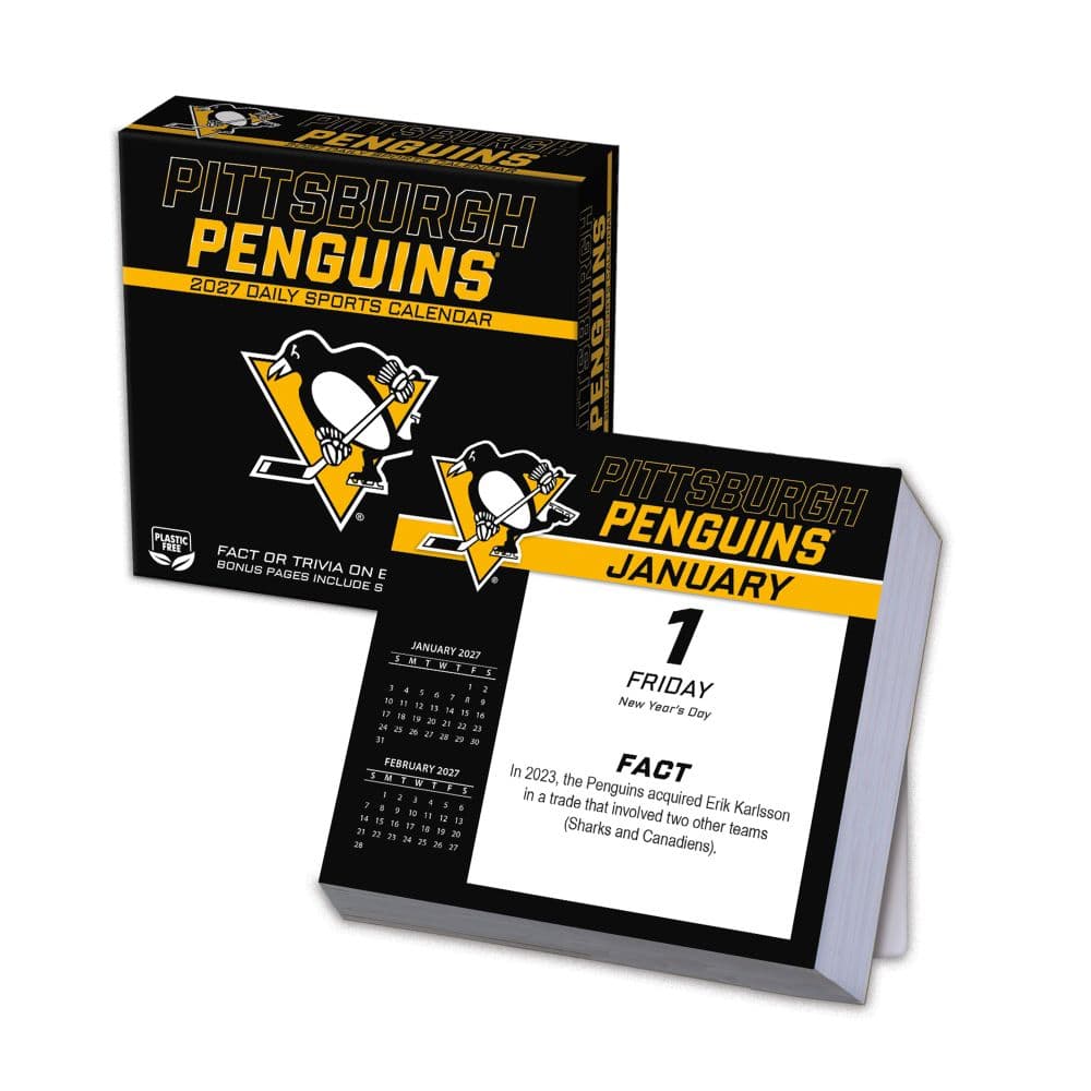 NHL Pittsburgh Penguins 2027 Desk Calendar Main Product Image