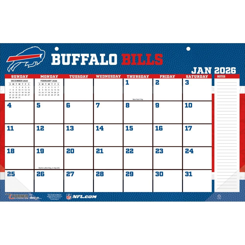 image NFL Buffalo Bills Small 2026 Desk Pad
