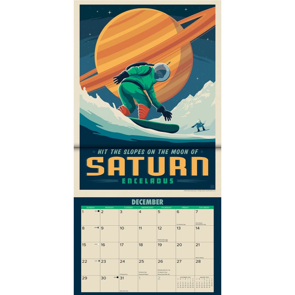 Space Travel ADG 2024 Wall Calendar