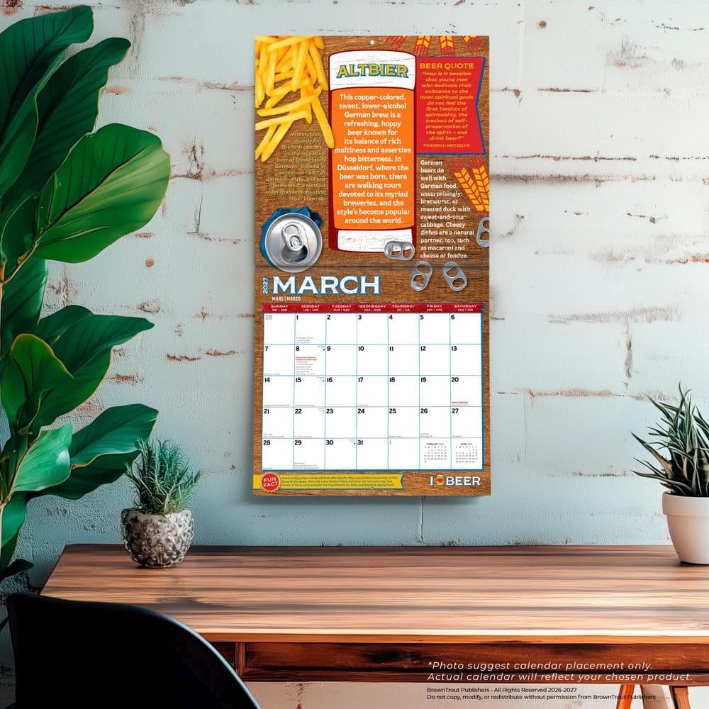I Love Beer 2027 Wall Calendar Fourth Alternate Image