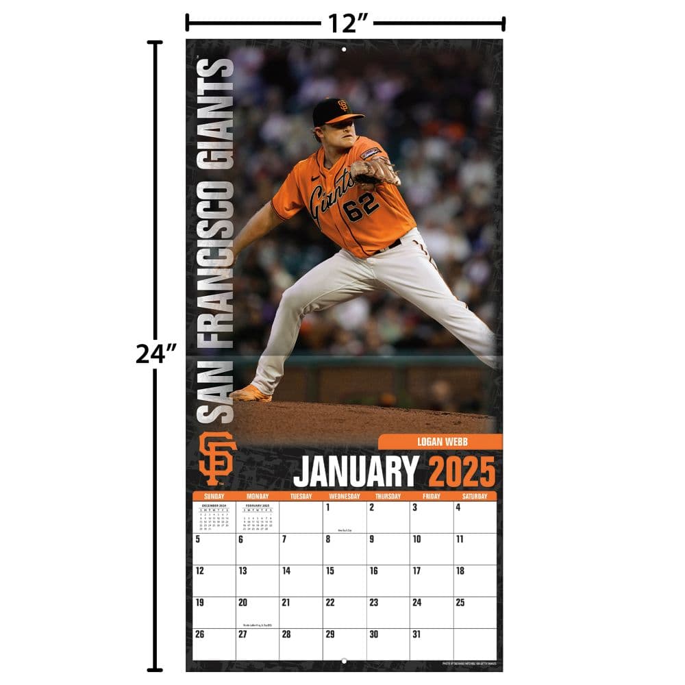 MLB San Francisco Giants 2025 Wall Calendar Fifth Alternate Image