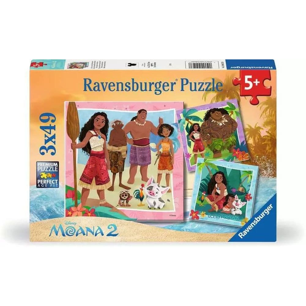 image Moana 2 3x49 Piece Puzzle Main Product Image