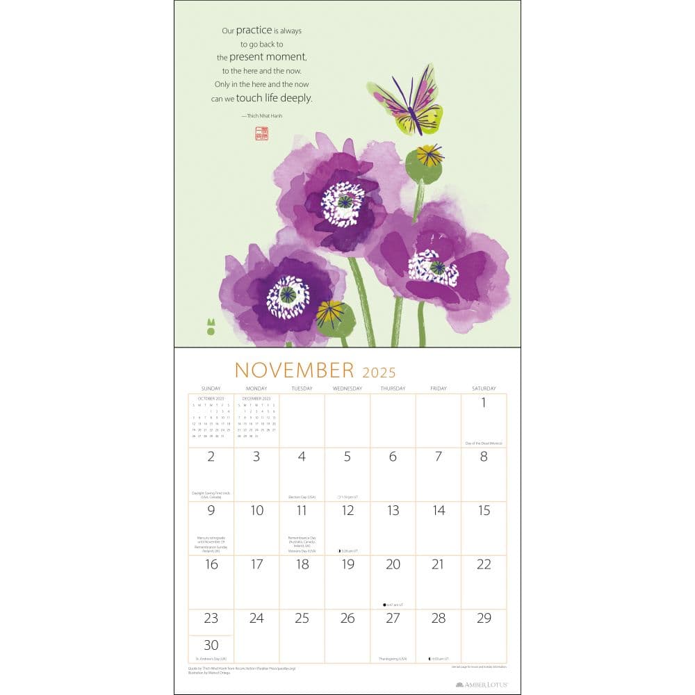 Thich Nhat Hanh 2025 Wall Calendar