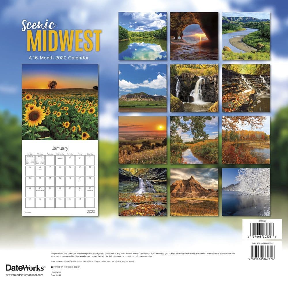 Midwest Scenic Wall Calendar